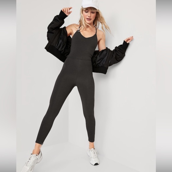 Old Navy PowerChill 7/8-Length Cami Jumpsuit in Charcoal - Picture 3 of 11